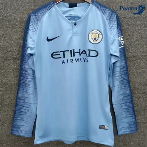 Maillot foot Rétro Manchester City Domicile Manche Longue 2019