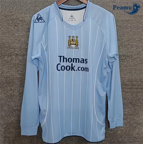Maillot foot Rétro Manchester City Domicile Manche Longue 2007-08