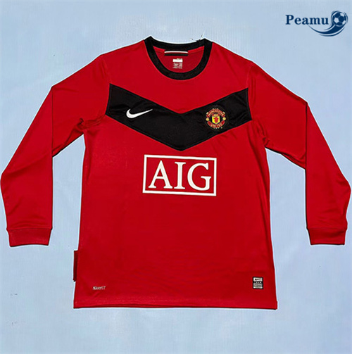 Maillot foot Rétro Manchester United Domicile Manche Longue 2009-10