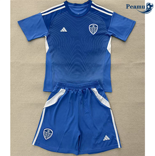 Maillot foot Leeds United Enfant Gardien de but Bleu 2025-2026