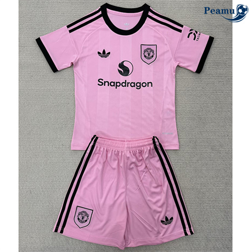 Maillot foot Manchester United Enfant Gardien de but Rose 2025-2026
