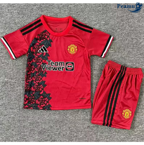 Maillot foot Manchester United Enfant Rouge 2025-2026