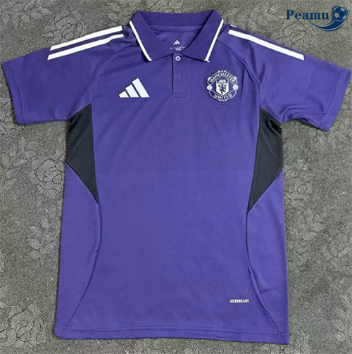 Maillot foot Manchester United polo Training Violet 2025-2026