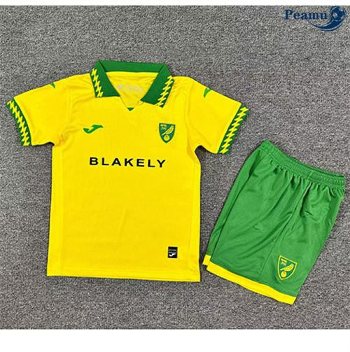 Maillot foot Norwich City Enfant Domicile 2025-2026