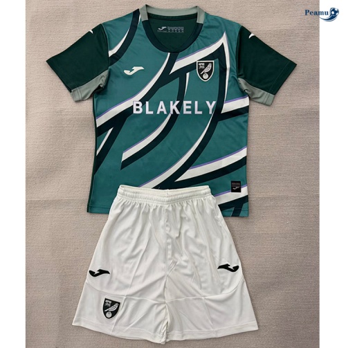 Maillot foot Norwich City Enfant Exterieur 2025-2026