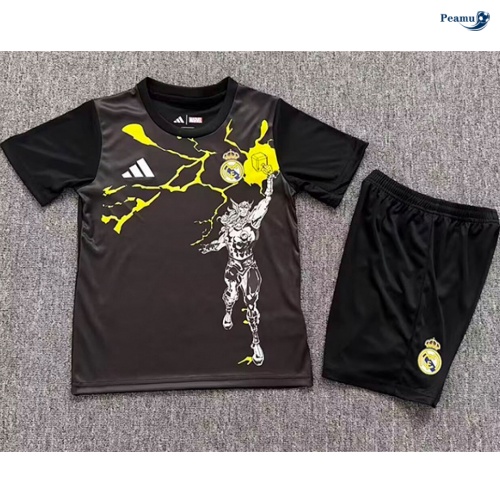 Maillot foot Real Madrid Enfant collaboration noir 2025-2026
