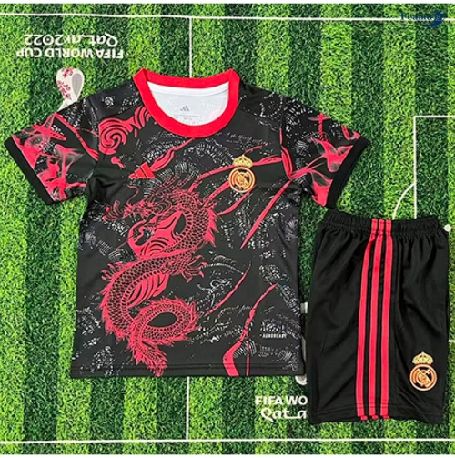 Maillot foot Real Madrid Enfant dragon Rouge 2025-2026