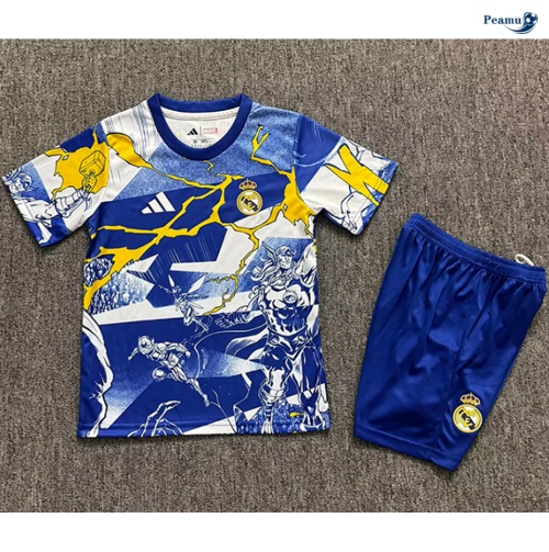 Maillot foot Real Madrid Enfant coopérer Bleu 2025-2026