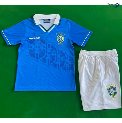 Maillot foot Retro1996#Brésil Enfant Exterieur