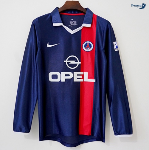 Maillot foot Rétro PSG Domicile Manche Longue 2001-02