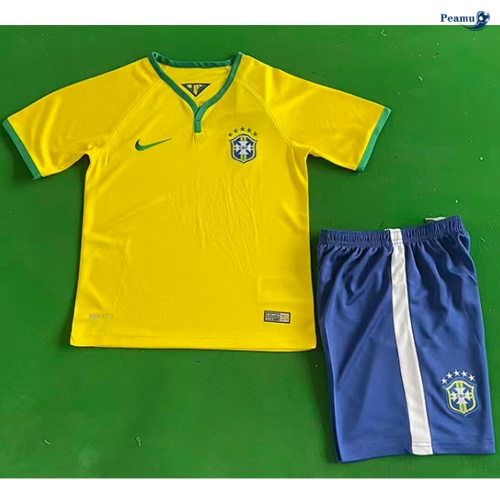 Maillot foot Rétro Brésil Enfant Domicile 2014