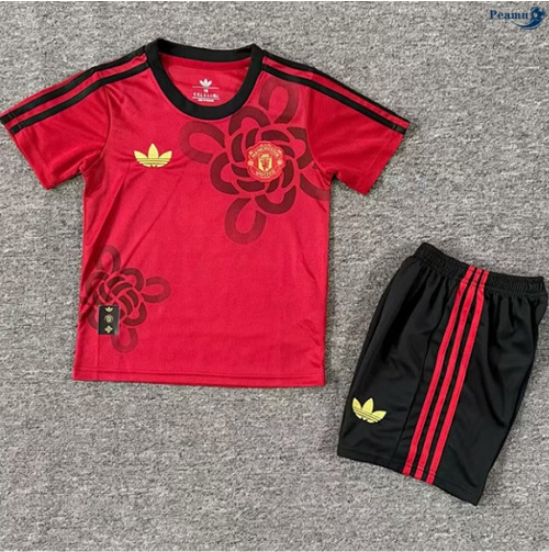 Maillot foot Manchester United Enfant rouge 2025-2026