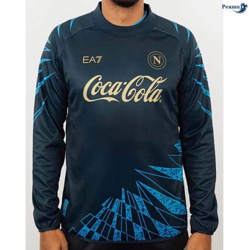 Maillot foot Naples pre-match Manche Longue Bleu marine 2025-2026