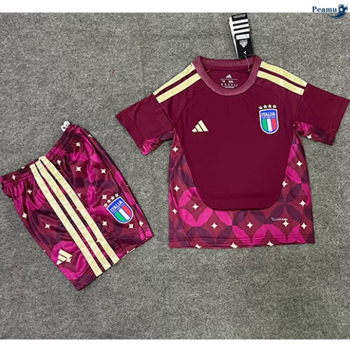 Maillot foot Italie Enfant Gardien de but rouge 2026-2027