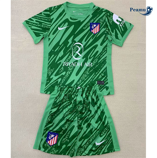 Maillot foot Atletico Madrid Enfant Gardien De But Vert 2024-2025 peamu 3067