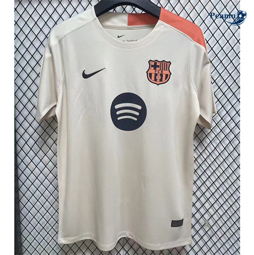 Maillot foot Barcelone Training beige 2024-2025 peamu 3139