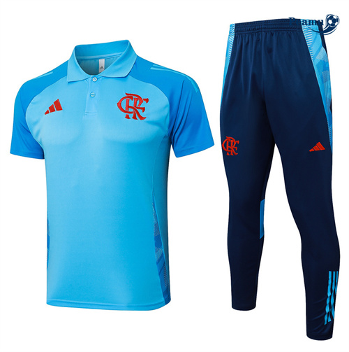 Maillot Kit Entrainement Flamengo Polo + Pantalon bleu 2024-2025 peamu 3601