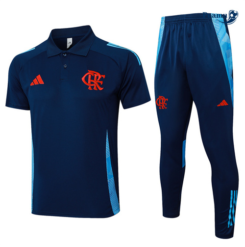 Maillot Kit Entrainement Flamengo Polo + Pantalon bleu royal 2024-2025 peamu 3602