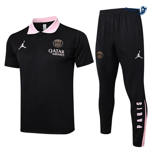 Maillot Kit Entrainement Paris Saint Germain Polo + Pantalon noir 2024-2025 peamu 3620