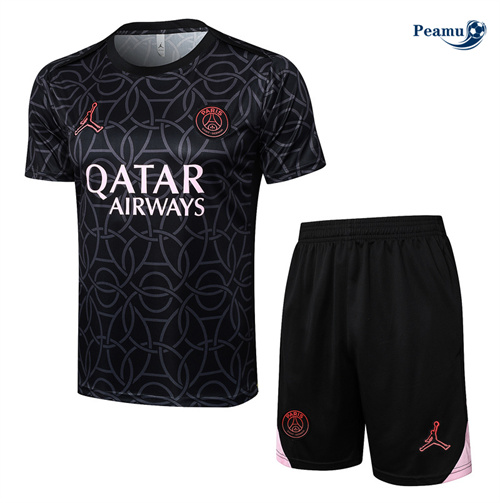 Maillot Kit Entrainement Paris Saint Germain + Shorts noir 2024-2025 peamu 3622