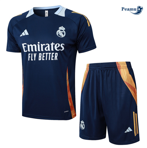 Maillot Kit Entrainement Real Madrid + Shorts bleu royal 2024-2025 peamu 3605