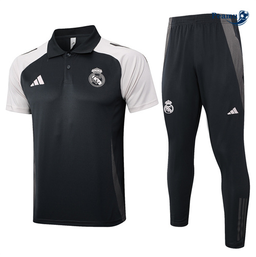 Maillot Kit Entrainement Real Madrid Polo + Pantalon gris 2024-2025 peamu 3610