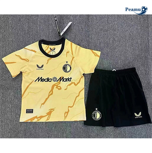 Maillot foot Feyenoord Enfant Jaune 2024-2025 peamu 3064
