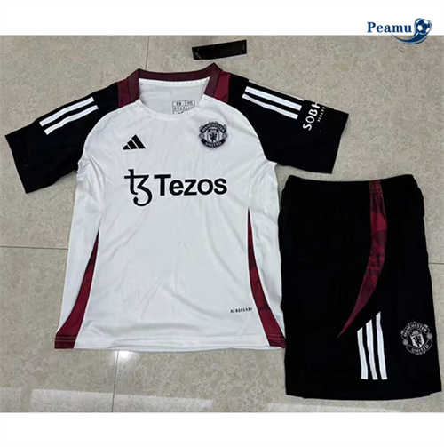 Maillot foot Manchester United Enfant Training Blanc 2024-2025 peamu 3120