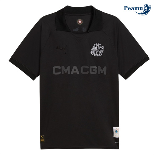 Maillot foot Marseille 125 ans Anniversaire Noir 2024-2025 peamu 3156