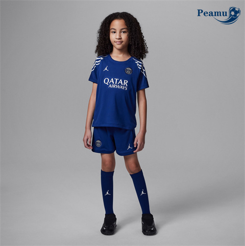 Maillot foot PSG Enfant Fourth Bleu 2024-2025 peamu 3083