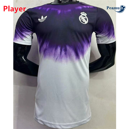 Maillot foot Real Madrid Player Blanc/Pourpre 2024-2025 peamu 3199
