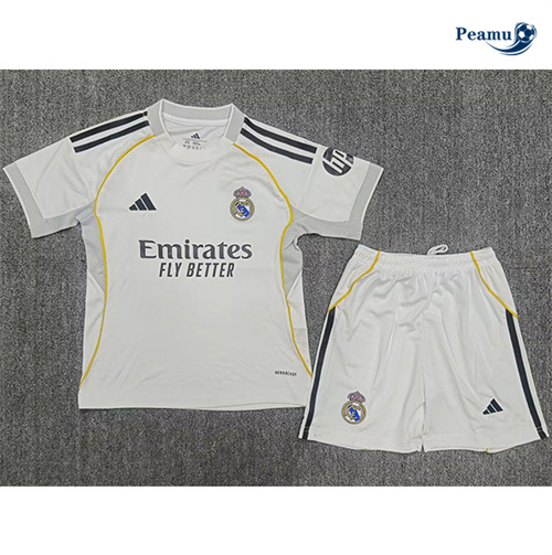 Maillot foot Real Madrid Enfant Domicile 2025-2026 peamu 3077