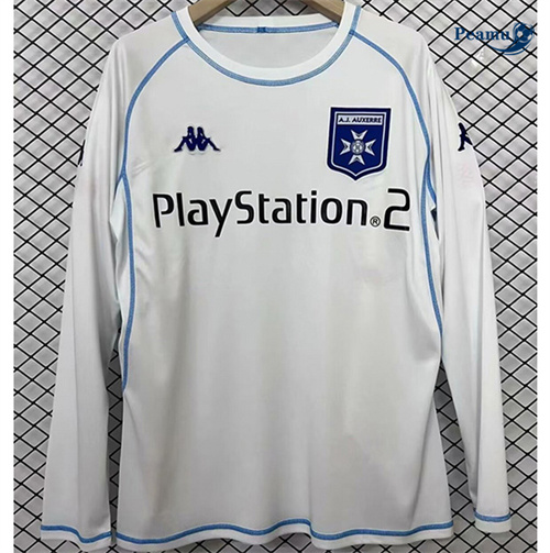 Maillot Rétro Classico Maglie AJ Auxerre Domicile Manche Longue 2003-04 peamu 3333