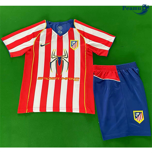 Maillot Rétro Classico Maglie Atletico Madrid Enfant Domicile 2004-05 peamu 3289