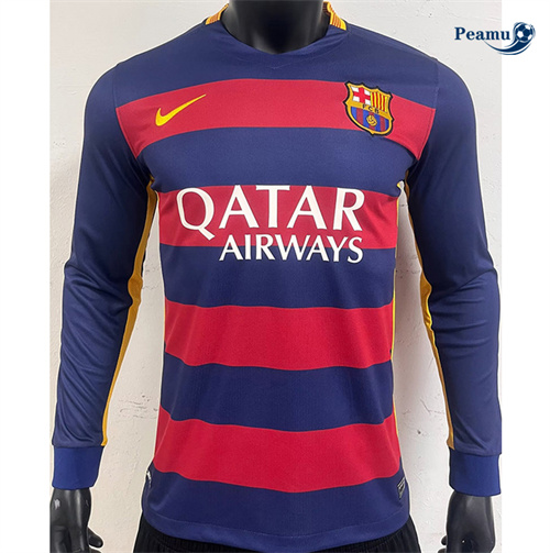 Maillot Rétro Classico Maglie Barcelone Domicile Manche Longue 2015-16 peamu 3299