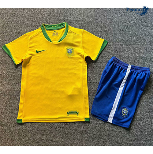 Maillot Rétro Classico Maglie Brésil Enfant Domicile 2006 peamu 3347