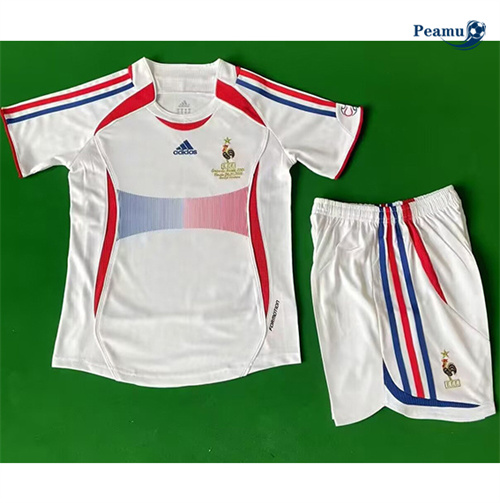 Maillot Rétro Classico Maglie France Enfant Exterieur 2006 peamu 3360