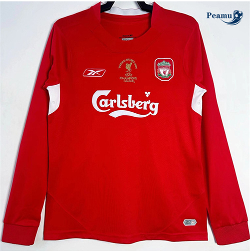 Maillot Rétro Classico Maglie Liverpool Domicile Manche Longue 2004-05 peamu 3388