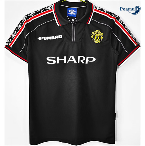 Maillot Rétro Classico Maglie Manchester United Noir 1998-99 peamu 3396