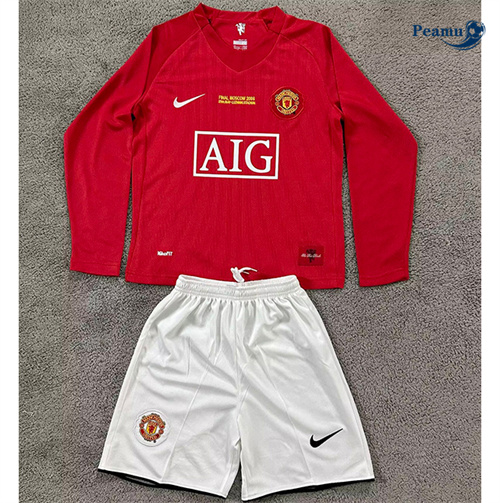 Maillot Rétro Classico Maglie Manchester United Enfant Domicile Manche Longue 2007-08 peamu 3397