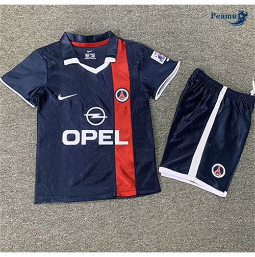 Maillot Rétro Classico Maglie PSG Enfant Domicile 2002 peamu 3341