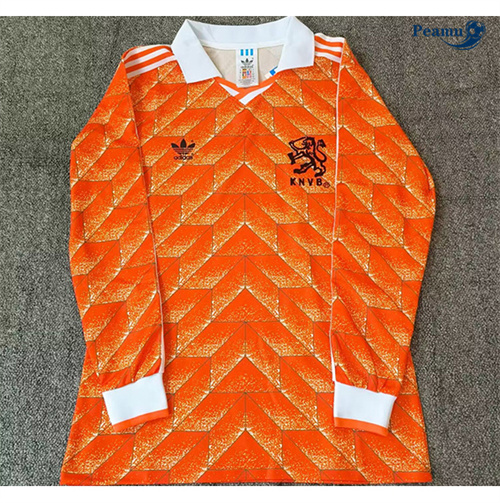 Maillot Rétro Classico Maglie Pays-Bas Domicile Manche Longue 1988 peamu 3370