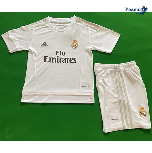 Maillot Rétro Classico Maglie Real Madrid Enfant Domicile 2015-16 peamu 3323