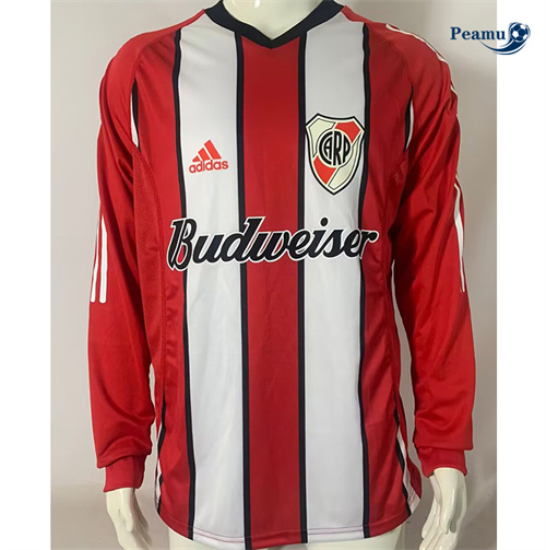 Maillot Rétro Classico Maglie River Plate Exterieur Manche Longue Double-tier 2003-04 peamu 3268