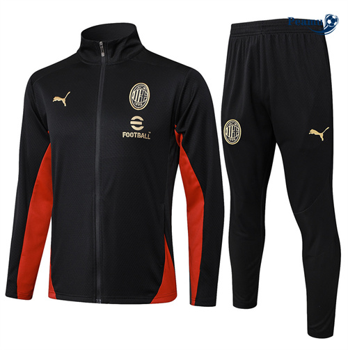 Veste Survetement AC Milan noir 2024-2025 peamu 3535