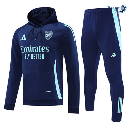 Survetement Sweatshirt à capuche Arsenal bleu 2024-2025 peamu 3513