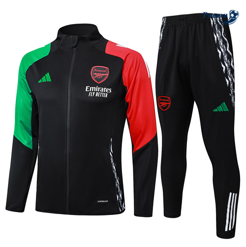 Veste Survetement Arsenal Enfant noir 2024-2025 peamu 3576
