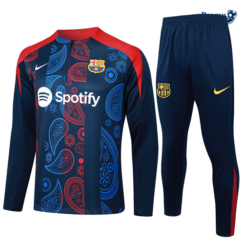 Survetement Barcelone Enfant bleu royal 2024-2025 peamu 3555