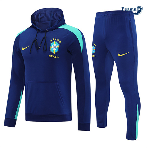 Survetement Sweatshirt à capuche Brésil bleu 2025-2026 peamu 3511