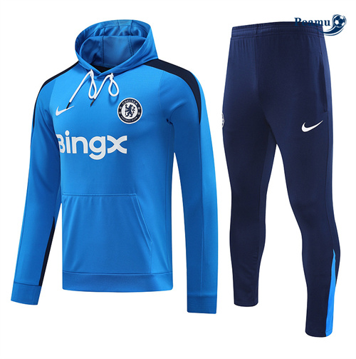 Survetement Sweatshirt à capuche Chelsea bleu ciel 2024-2025 peamu 3526